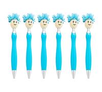 XuQiZZpp 6pcs Mop Head Ballpoint Pen 1.0mm Pressing Black Inks Stationery Signing Smooth Writing for Student