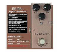 XuQiZZpp 9V Electric Guitar Effect Pedal With 10 Sound Options Small Guitar Effects Pedals for Concert Stage Practice Live Studio