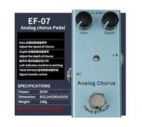 XuQiZZpp 9V Electric Guitar Effect Pedal With 10 Sound Options Small Guitar Effects Pedals for Concert Stage Practice Live Studio