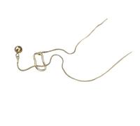 XuQiZZpp Alloy Necklace Modern Adjustable Length Neckchain Silver Bead Pendant Accessory For Casual And Formal Wear