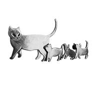 XuQiZZpp Cats Family Brooch Versatile Clothing Pin For Jackets Bags Pet Lover Accessory For Everyday Wear Or Special Occasions