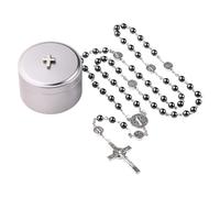 XuQiZZpp Comfortable Black Stone Beaded Chain Necklace For Sensitive Skin