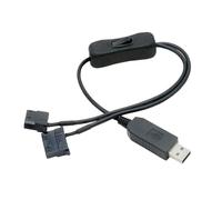 XuQiZZpp Computer Fan Power Supply Adapter USB To 4Pin Connection Cord With 12V Output Wiring For Computer Case And CPU Fans Case Fan To USB Conversion