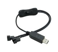 XuQiZZpp Computer Fan Power Supply Adapter USB To 4Pin Connection Cord With 12V Output Wiring For Computer Case And CPU Fans Case Fan To USB Conversion