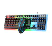 XuQiZZpp Corded Gaming Keyboard and Mouse Combo LED Backlit Mechanical Keyboards 104 Keys Mouse Keyboard PC Accessories