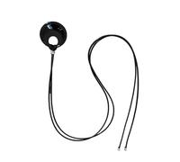 XuQiZZpp Elegant Cord Necklace with Round Pendant Youthful PU Cord Necklace Charm with Round Rings Pendant for Fashion Lovers