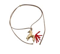 XuQiZZpp Elegant Long Layer Pendant Necklace Braided Wax Cord Styles Jewelry for Daily Wear