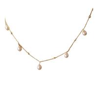 XuQiZZpp Elegant Two Layer Necklace Bracelet Set Imitation Pearls And Alloy Clavicle Chain Jewelry Perfect For Any Occasion