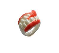 XuQiZZpp Fashion Irregular Teeth Shape Simple Face Finger Funny Unisex Party Jewelry