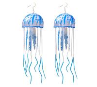 XuQiZZpp Funny Silicone Jellyfish Dangle Earrings Unique Lightweight Jellyfish Dangle Earrings Jewelry for Girls Women
