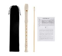 XuQiZZpp German Treble Flute Soprano Recorder Instrument C 6 Hole 8 Hole ABS Clarinet with Rod and Carry Bag