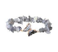 XuQiZZpp Handmade Crystals Butterfly Bracelet Adjustable Length Natural Stone Beads For Birthdays Anniversaries Valentines Day