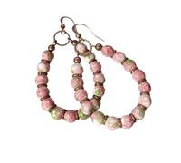 XuQiZZpp Lightweight and Colorful Natural Stone Earrings Elegant Beaded Ear Pendant Accessory Ideal for Parties and Music Event