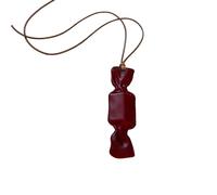 XuQiZZpp Long Candy Pendant Wax Rope Necklace Unique Sweater Chain For Casual Event Romance Dates Social Gatherings