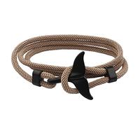 XuQiZZpp Multilayer Milan-Rope Viking-Bracelet Charm Whale Tail for Men Wristband Jewelry Beach Wristband Chain Jewelry Whale Tail Bracelets for Women