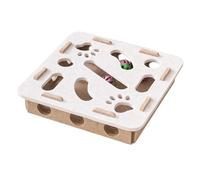 XuQiZZpp Multiple Cats Enrichment Puzzle Toy With Compartments Felt Construction Teaser Activity Mental Play Box