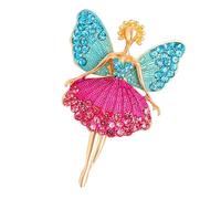 XuQiZZpp Multipurpose Alloy Dance Brooch for Bags Hats Clothing Decoration Featuring Ballet Girl Designs Secure Attachment