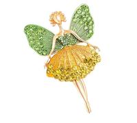 XuQiZZpp Multipurpose Alloy Dance Brooch for Bags Hats Clothing Decoration Featuring Ballet Girl Designs Secure Attachment