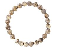 XuQiZZpp Natural Stone Pyrite Faceted Bead for Men Adjustable Length Wristchain Wrist Accessories for Men Irregular Pyrite Bead
