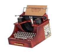 XuQiZZpp Nostalgic Typewriter Music Box with Drawer Manual Wind Up Mechanical Swinging Musical Ornament for Home Decors Home Decors Music Box