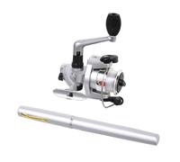 XuQiZZpp Pen Shape Fishing Rod Reel Set Small Telescopic Pocket Pen Styles Aluminum Fishing Rod with Fishing Reel Accessories Set