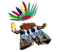 XuQiZZpp Pet Transformation Outfit Indian Outfit Pet Costume Cats Dogs Cosplay Costume Set With Hat