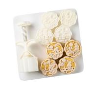 XuQiZZpp Professional Cake Making Tool With 4 Stamps Rabbits Shape Molds Hand Press Tool For Traditional Festival Dessert