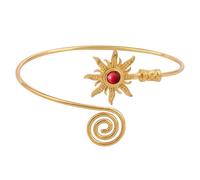 XuQiZZpp Quick Adjust Vintage Sun Arm Band Featuring Turquoise Stone for Long Time Use Metal Construction Turquoise Jewelry