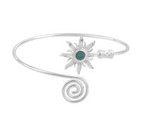 XuQiZZpp Quick Adjust Vintage Sun Arm Band Featuring Turquoise Stone for Long Time Use Metal Construction Turquoise Jewelry