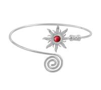 XuQiZZpp Quick Adjust Vintage Sun Arm Band Featuring Turquoise Stone for Long Time Use Metal Construction Turquoise Jewelry