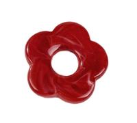 XuQiZZpp Resin Flower Charm Pendants Loose Beads Single Holes Flowers Hollow Five Petals Bead Pendants for Necklaces Women