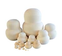XuQiZZpp Russian Stacking Dolls Set 15 Layer Wooden Craft Unpainted Matryoshka Dolls For And Adults To Paint Your Own Doll