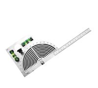 XuQiZZpp Scale Steel Protractor with Adjustable Locking Screw & Integrated Bubble Levels Easy to Use for Technical Drawing