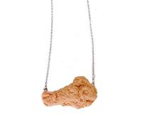 XuQiZZpp Simulation Fried Chicken Pendant Necklace Lovely Funny Crispy Chicken Wing Realistic Food Necklace Fashion Jewelry Charm