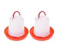 XuQiZZpp Spill Proof Feed Set Poultry Trough Waterer for Small Scale Livestock Care Treat Feeding Tool Chicken Feeder Feeder Chicken Waterer Drinker Farming Equipment