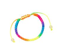 XuQiZZpp Stretchable Multicolor Braided Handmade Bracelet Symbolizing Good Luck and Versatile Fashion Accessory