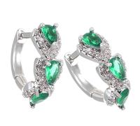 XuQiZZpp Trendy Cubic Zirconia Earring Accessories Beautiful Zirconia Hoop Earring Adornment for Women Enhancing Individual Charm