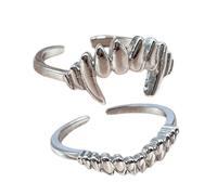 XuQiZZpp Unique Vampires Themed Split Rings Sturdy Alloy Comfort Fits Punk Styles Accessory for Men and Women Casual Wear