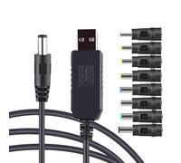 XuQiZZpp USB To 5V 9V 12V Adapter Converter Cable USB To 8PCS For Router Fan WIFI Charging Bank Connector Line Extender Adapter Amplifier