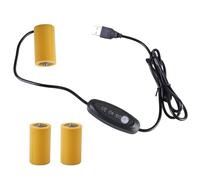 XuQiZZpp Virtual Battery Adapter USB Power Supply Cable Cord Replace 1pc To 3pcs 1.5V LR14 C Batteries For LED Light Fan Toy Power Supply Adapter Wire