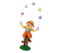 XuQiZZpp Whimsically Circus Acrobatic Clown Sculpture Resins Colorful Figurine Ornament For Living Space And Playrooms