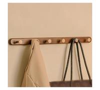 XUQQU 60cm Rustic Large Coat Rack Wall Mount, Long Coat Rack for Wall, Wood Coat Rack Hooks, Farmhouse Coat Hanger Wall Mount for Hanging Jacket Coat(Brown,60cm/23.6in)