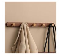 XUQQU 60cm Rustic Large Coat Rack Wall Mount, Long Coat Rack for Wall, Wood Coat Rack Hooks, Farmhouse Coat Hanger Wall Mount for Hanging Jacket Coat(Brown,50cm/19.6in)
