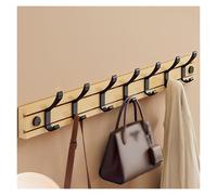 XUQQU Coat Hooks Wall Mounted, Heavy Duty Bamboo Coat Hook with 4/5/6/7 Hooks, Natural Coat Hooks for Wall to Hanging Clothes, Scarf(Natural,70cm/27.5in)
