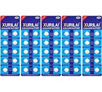 XURILAI LR44 AG13 Alkaline 1.5V Button Coin Cell Batteries AG13 1.5v Battery for Small Electronics (50pcs)