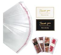 Xurise Chocolate Bar Wrappers with Stickers, 200 Pcs Self Sealing Bar Packaging with Thank You Stickers for DIY Chocolate Lover Small Batched Custom Sweets