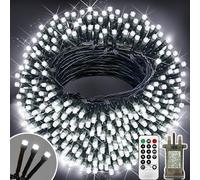 XURISEN Outdoor Fairy Lights, 50M 500 LED Christmas Tree Lights Plug in 8 Modes Remote Control Mains Powered Waterproof String Lights for Garden,Patio,Wedding,Indoor Party Decorations (Cool White)