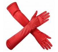 XURISON Long Satin Gloves Evening Gloves for Women, Satin Elbow Length Opera Gloves, 21 Inches, 1920s Vintage Flapper Style Costume Accessory for Wedding, Prom, Dance Party and Evening Soirees