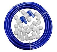 Xuro 1/4 Inch O.D. Length 32.8ft(10 Meters) RO Water Tubing, Hose Pipe for RO Water Purifiers System,+ 1/4 O.D Quick Connector 10pcs