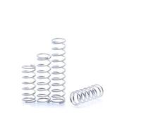 Xuro 10Pcs 0.2mm/0.3mm 304 Stainless Steel Micro Small Compression Spring OD 1.5mm/2mm/2.5mm3mm/4mm/5mm/6mm，L：5mm-50mm Customizable(10mm-10PCS,1.5MM_0.2MM)